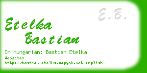 etelka bastian business card